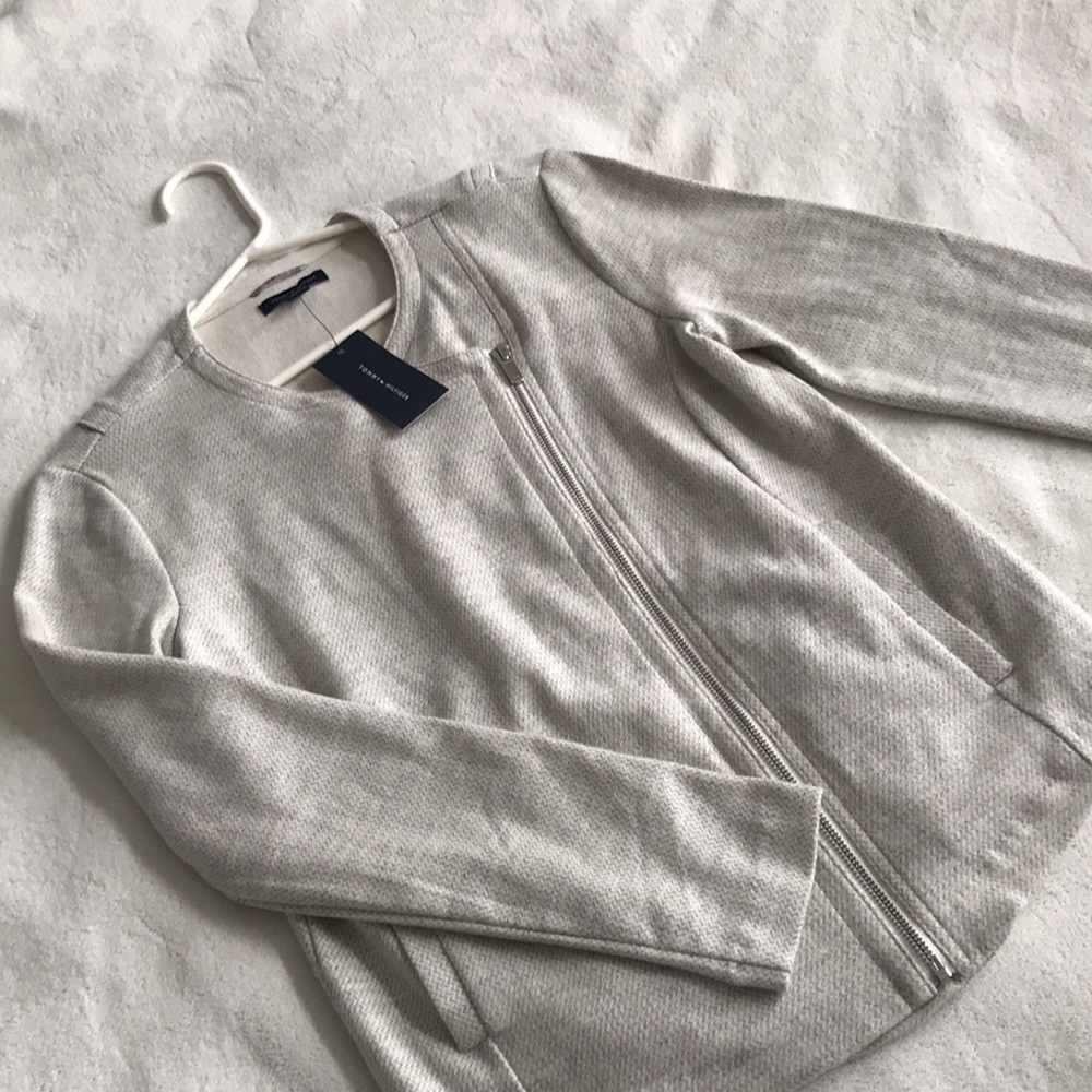 TOMMY HILFIGER Grey Chevron Sweater